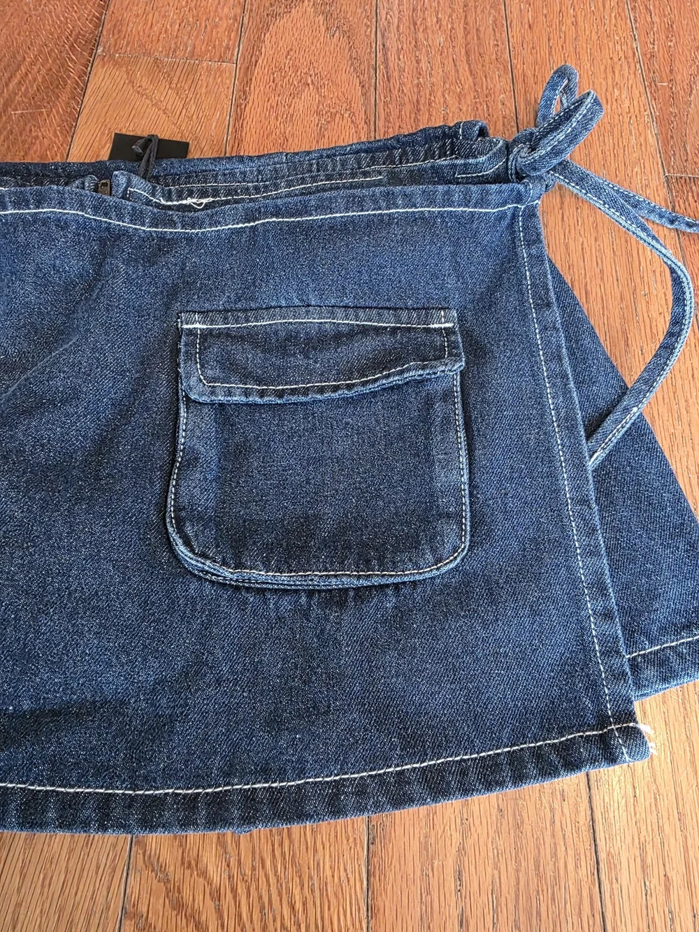 Lioness Dark Blue Denim Cargo Skort